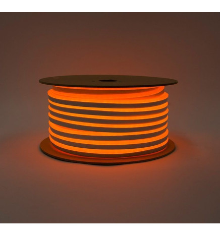 8W Neon LED Flexible 12V Coil 25m  8mm  Orange