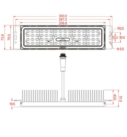 LED Projektor 50W MAGNUM PRO Aluminium 25º
