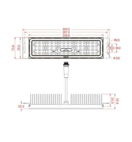 100W LED  Floodlight MAGNUM AIR  186Lm/W 25º