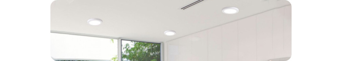 LED taklamper og overflate