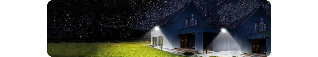 Black Outdoor Floodlights model ACTION - White light 3000K 4000K and 6000K
